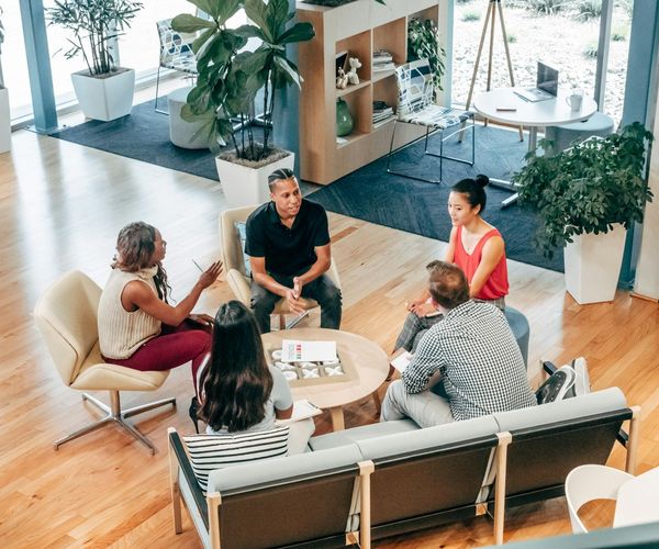 Person incorporating small movements while working at a desk.